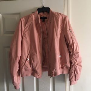 Forever 21 Women’s Pink Bomber Jacket